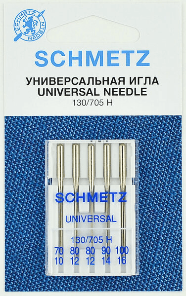 Иглы Schmetz универсальные (70x1, 80x2, 90x1, 100х1), 5 шт в Дудинке