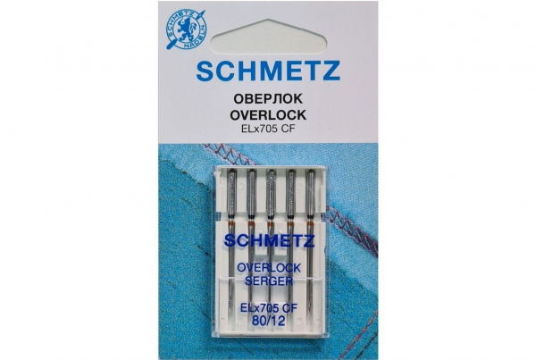 Иглы Schmetz для оверлока ELx705 CF №80, 5 шт в Дудинке